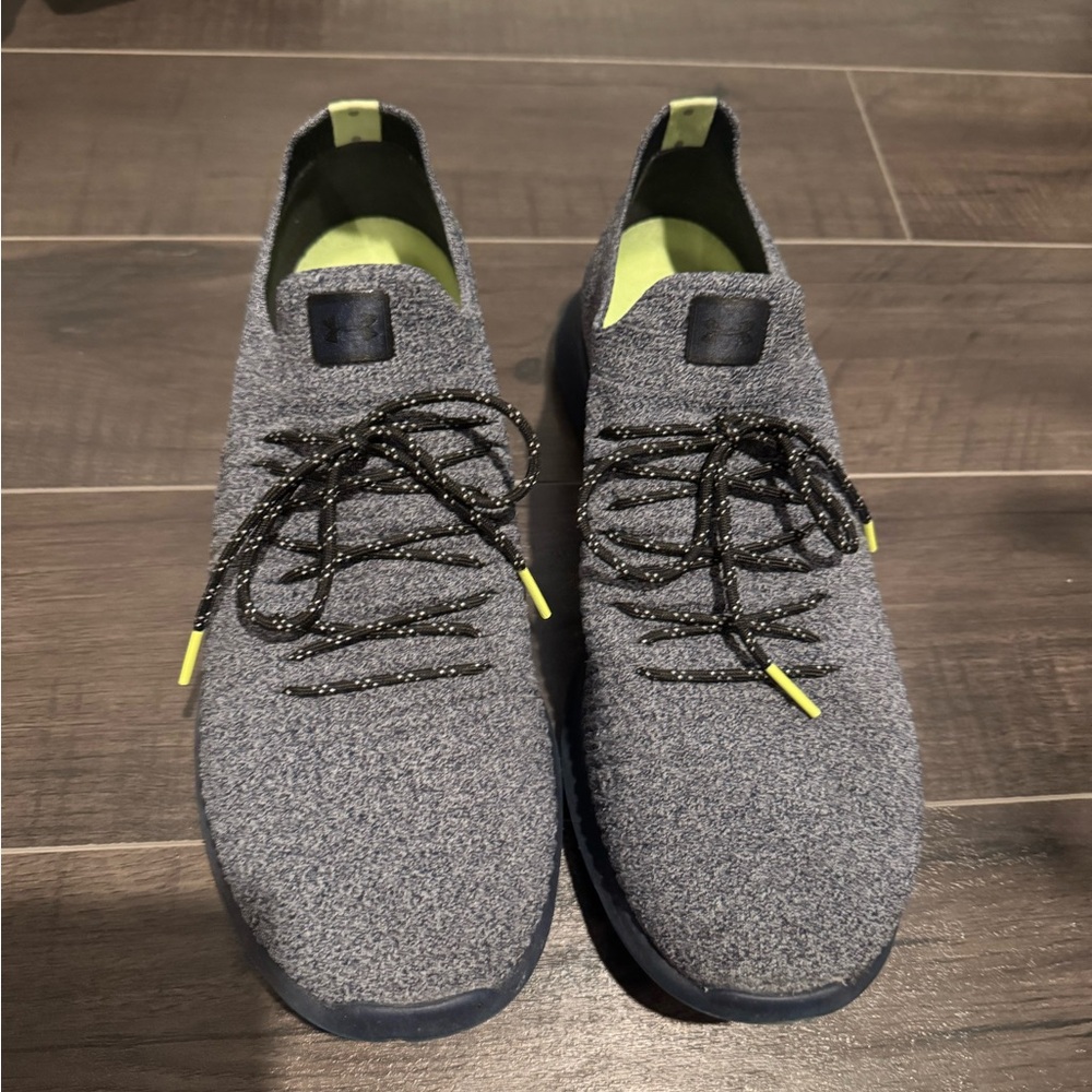Under Armour Blue Athletic Shoes with Knit Mesh Upper - Picture 2 of 6